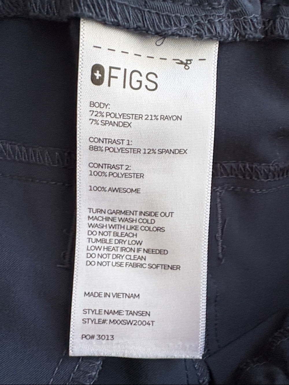 Figs Men's Tansen Jogger Scrub Pants in Dark Harbor Size M/T - Picture 7 of 8